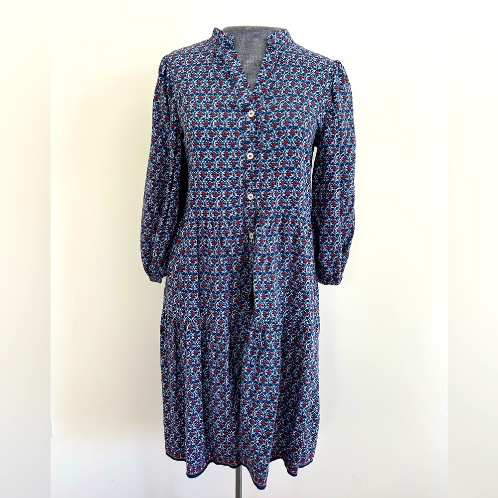 Max Studio Women’s Midi Dress Size Small Floral Button Up